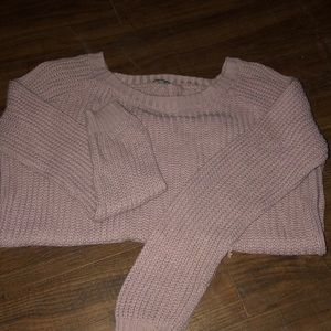 All pink knitted sweater